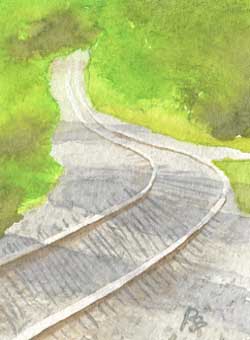 "Around The Bend" by Ron Baeseman, Madison WI - Watercolor
